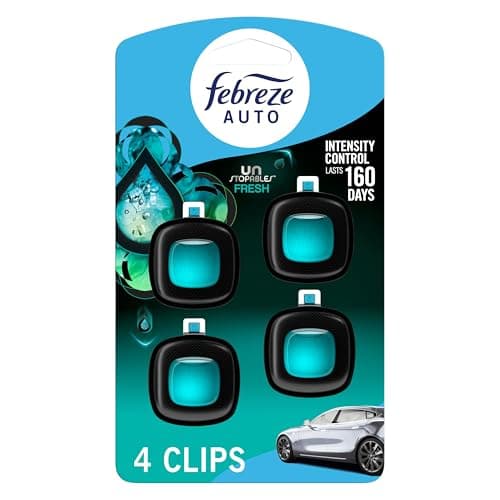 Febreze CAR Vent Clip, Unstopables Fresh (4 clips)