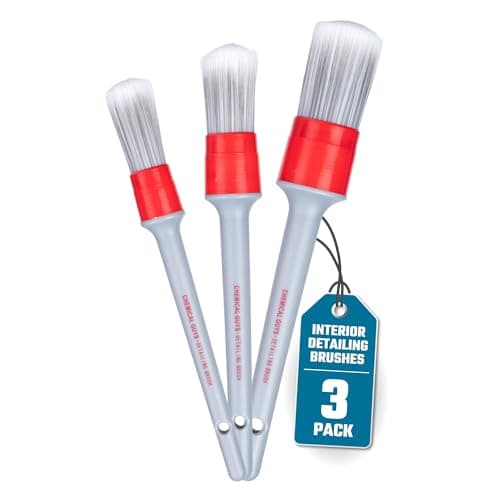 Chemical Guys All in the Details Interior Detailing Brush Set (3-Piece)
